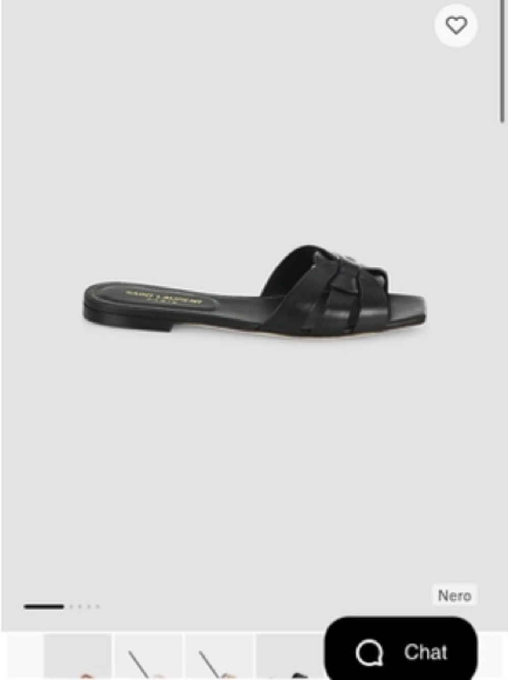 Saint Laurent Tribute Woven Leather Flat Sandals - Women